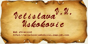 Velislava Uskoković vizit kartica